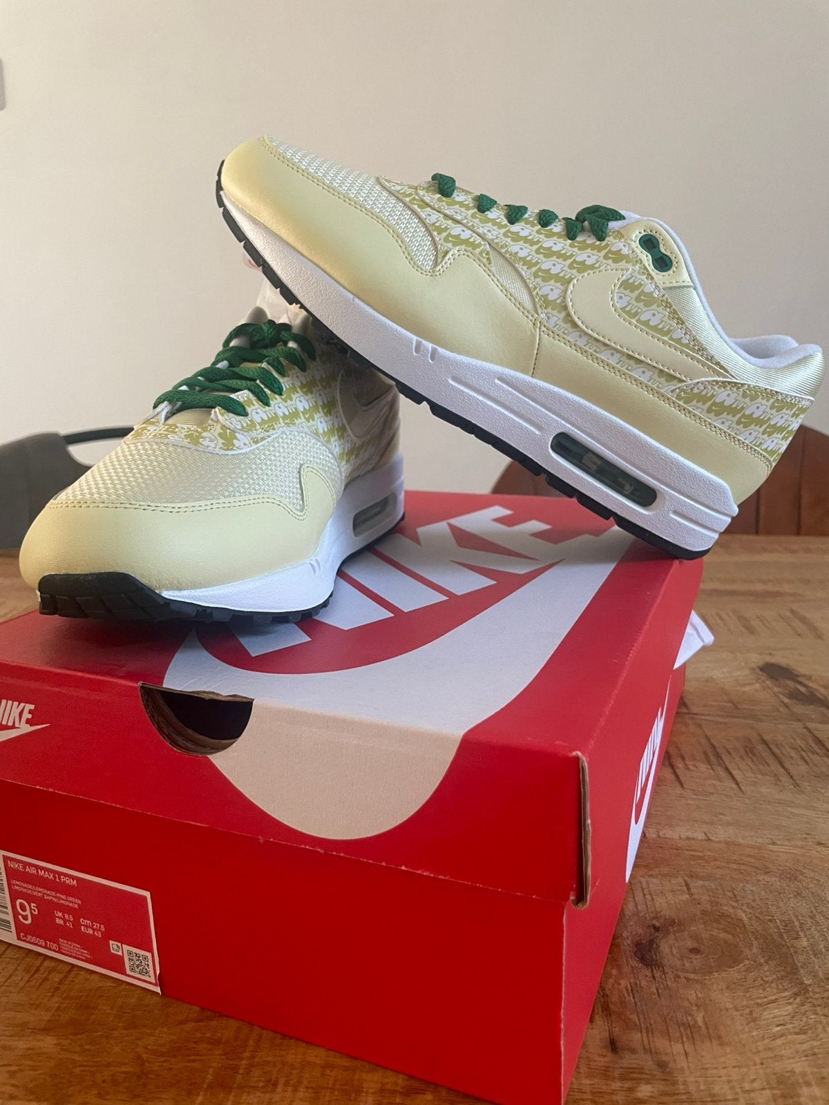Nike Air Max 1 Lemonade! Nieuw! Maat 43! OG all!!, Overige kleuren, Nieuw, Ophalen of Verzenden, Sneakers of Gympen