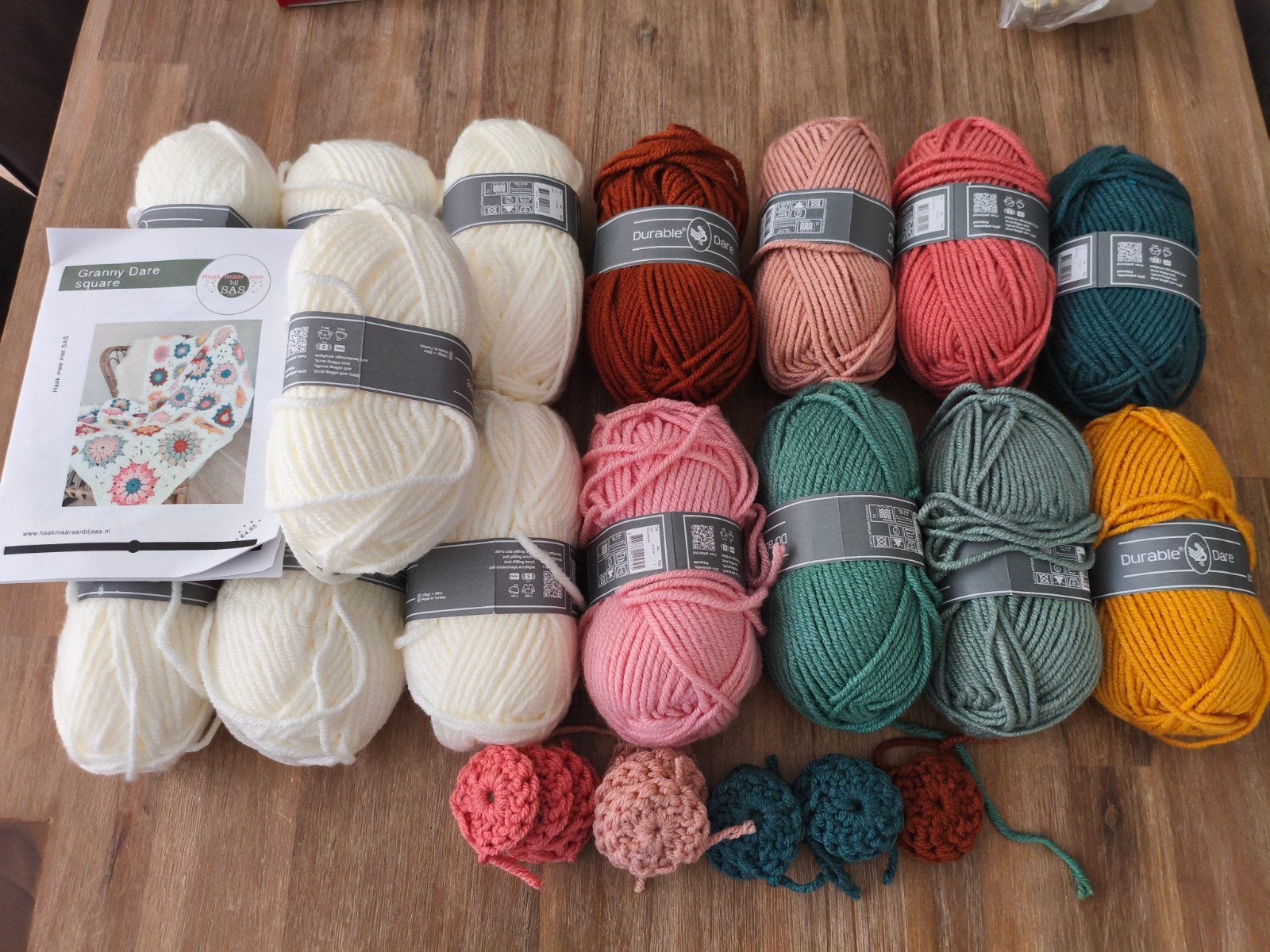 Durable Dare garenpakket Granny Dare Square deken, Ophalen of Verzenden, Nieuw, Breien of Haken, Wol of Garen