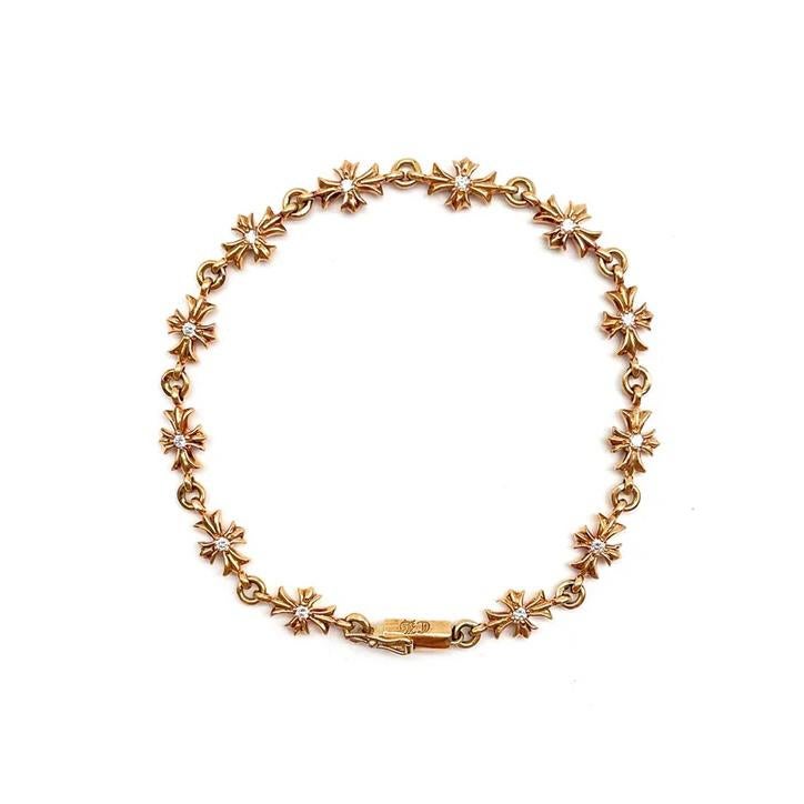Op Anvraag: Chrome Hearts 22K Gold Tiny E diamond, emerald, Sieraden, Tassen en Uiterlijk, Ophalen of Verzenden, Zo goed als nieuw