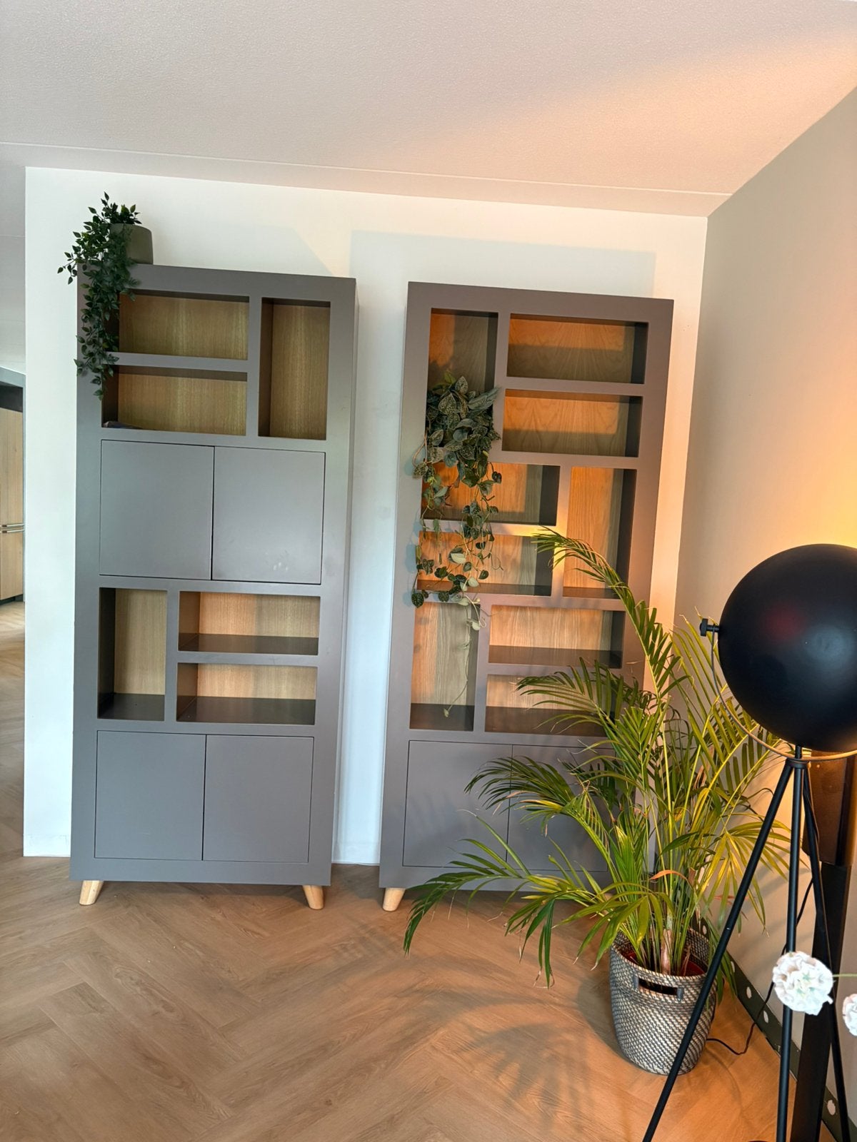 Vakkenkasten Eierkamp - setprijs, Huis en Inrichting, Kasten | Boekenkasten, Ophalen, 200 cm of meer, 50 tot 100 cm, Zo goed als nieuw