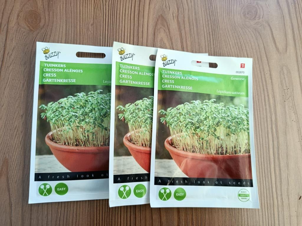 Tuinkers zaden, Tuin en Terras, Bloembollen en Zaden, Ophalen, Volle zon