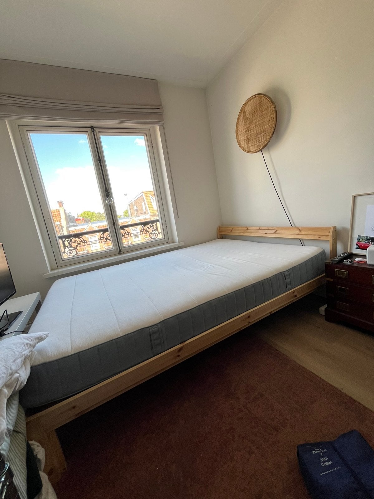 Ikea bedframe (neiden) met matras, Ophalen, Zo goed als nieuw, Tweepersoons