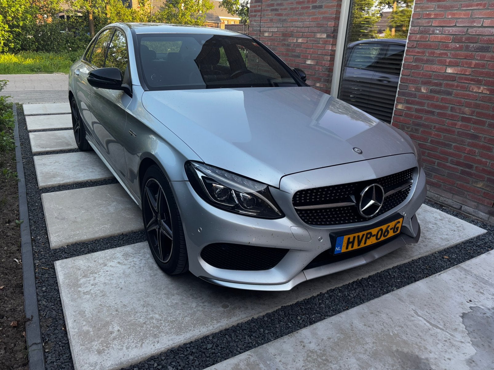 Mercedes-Benz C-Klasse AMG C43 3.0 270KW Aut9 2016 Grijs, 1800 kg, Zwart, 367 pk, Alcantara