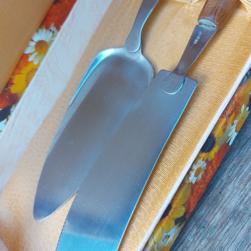 Vintage viscouvert vis serveer set in cassette, Ophalen of Verzenden
