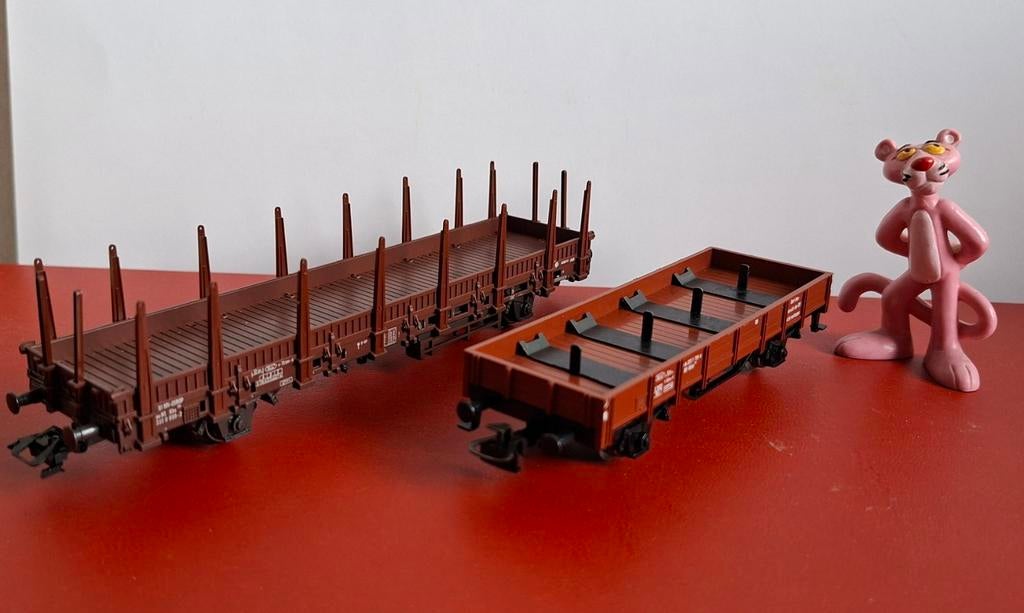 Twee platte wagens van Marklin, geheel nieuw, Wisselstroom, Verzenden, Märklin, Nieuw