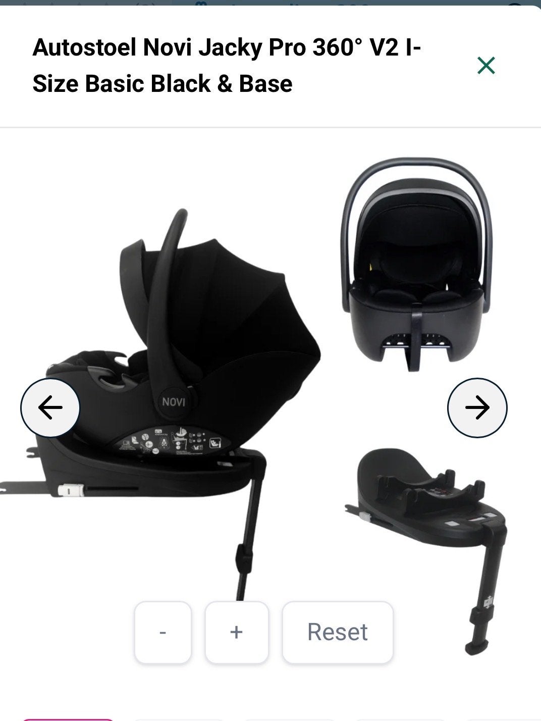 Jacky Pro autostoel incl base (draaibaar) - vanaf geboorte, Kinderen en Baby's, Autostoeltjes, Gebruikt, Verstelbare rugleuning
