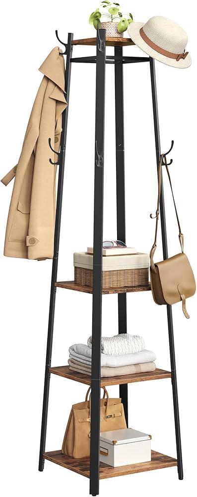 VASAGLE kapstok met 3 planken,stevig, met metalen frame,, Wandkapstok, Nieuw, Ophalen of Verzenden, Metaal