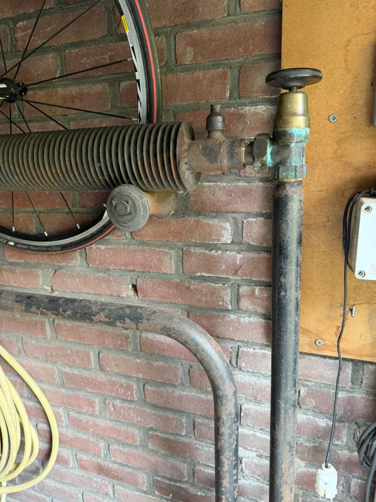 Antieke buisverwamring garage 5,50 meter, Ophalen, Zo goed als nieuw, Handmatig, Overige typen