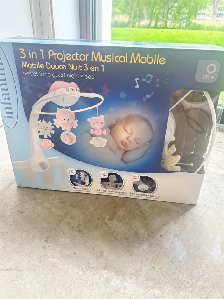 3-in-1 Baby Projector Muzikale Mobiel, Ophalen of Verzenden, Zo goed als nieuw, Mobiel, Met licht