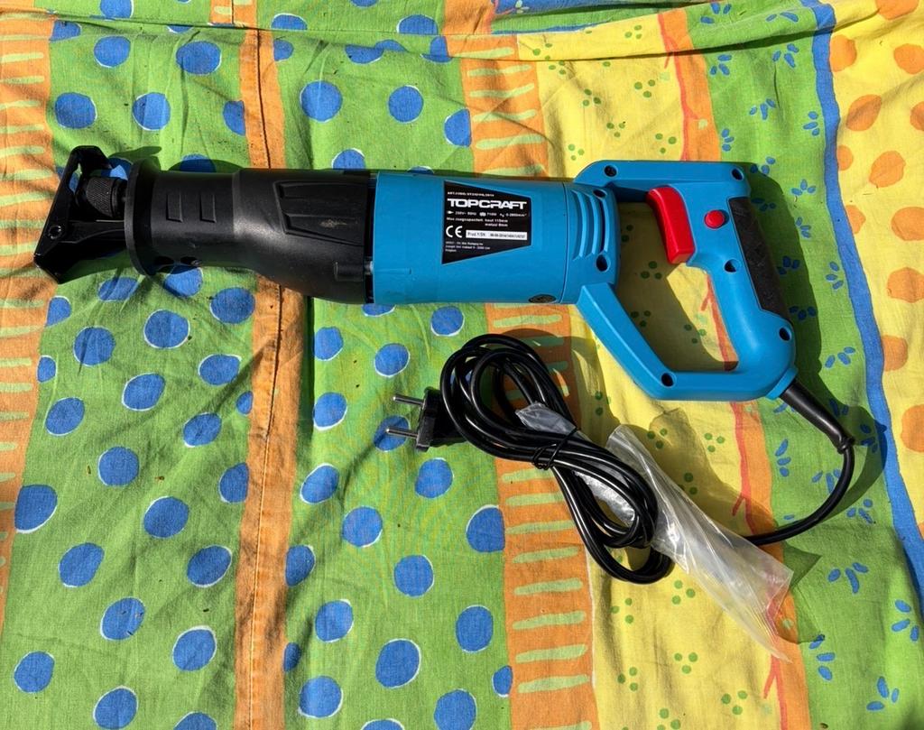 Topcraft reciprozaag, Ophalen, 70 mm of meer, Nieuw, 600 tot 1200 watt