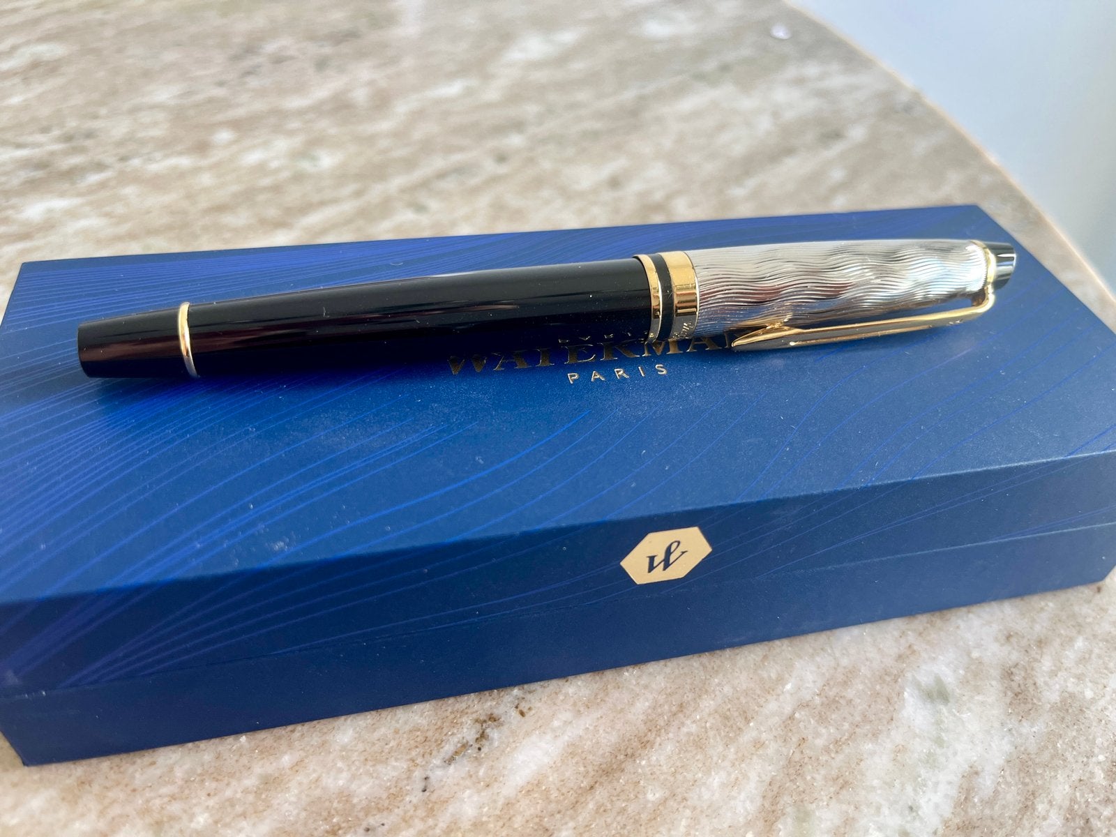 Waterman Expert Reflections of Paris Medium Nib, Gebruikt, Met doosje, Ophalen of Verzenden, Vulpen