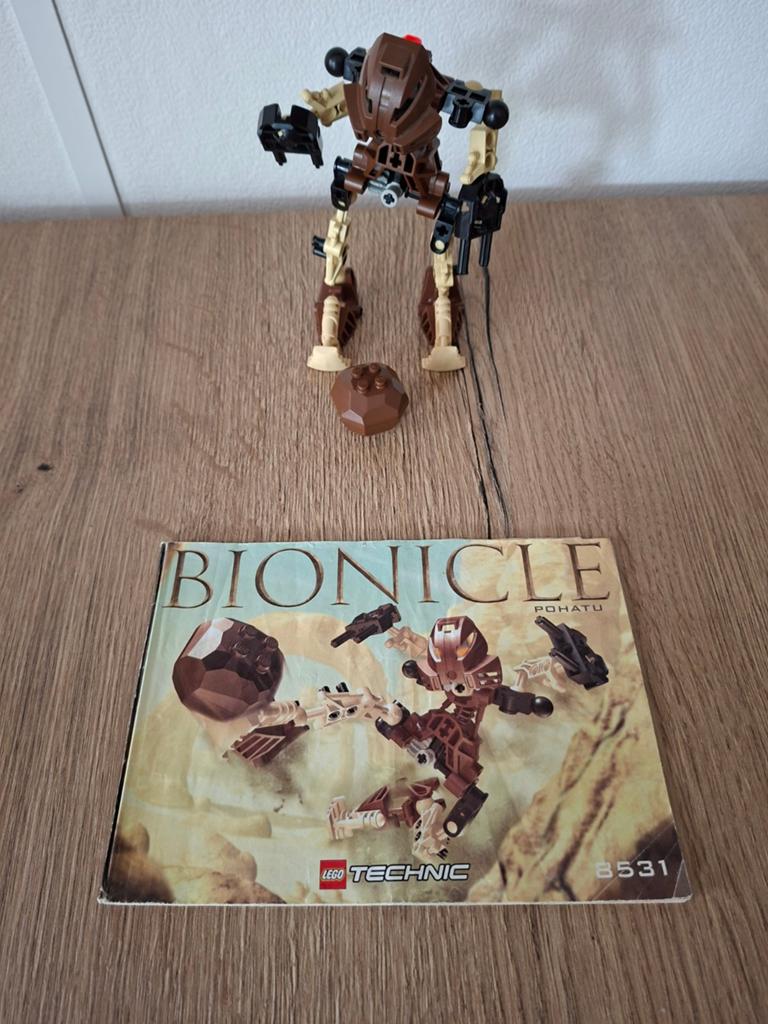 Lego Bionicle Pohatu 8531 met instructies, Ophalen, Gebruikt, Bionicle, Lego