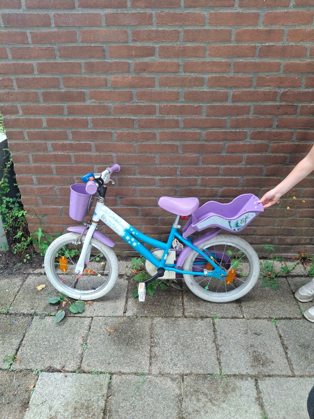 Elsa kinderfiets met zijwieltjes - Perfect voor beginners!, Terugtraprem, Zijwieltjes, Ophalen of Verzenden, Elsa