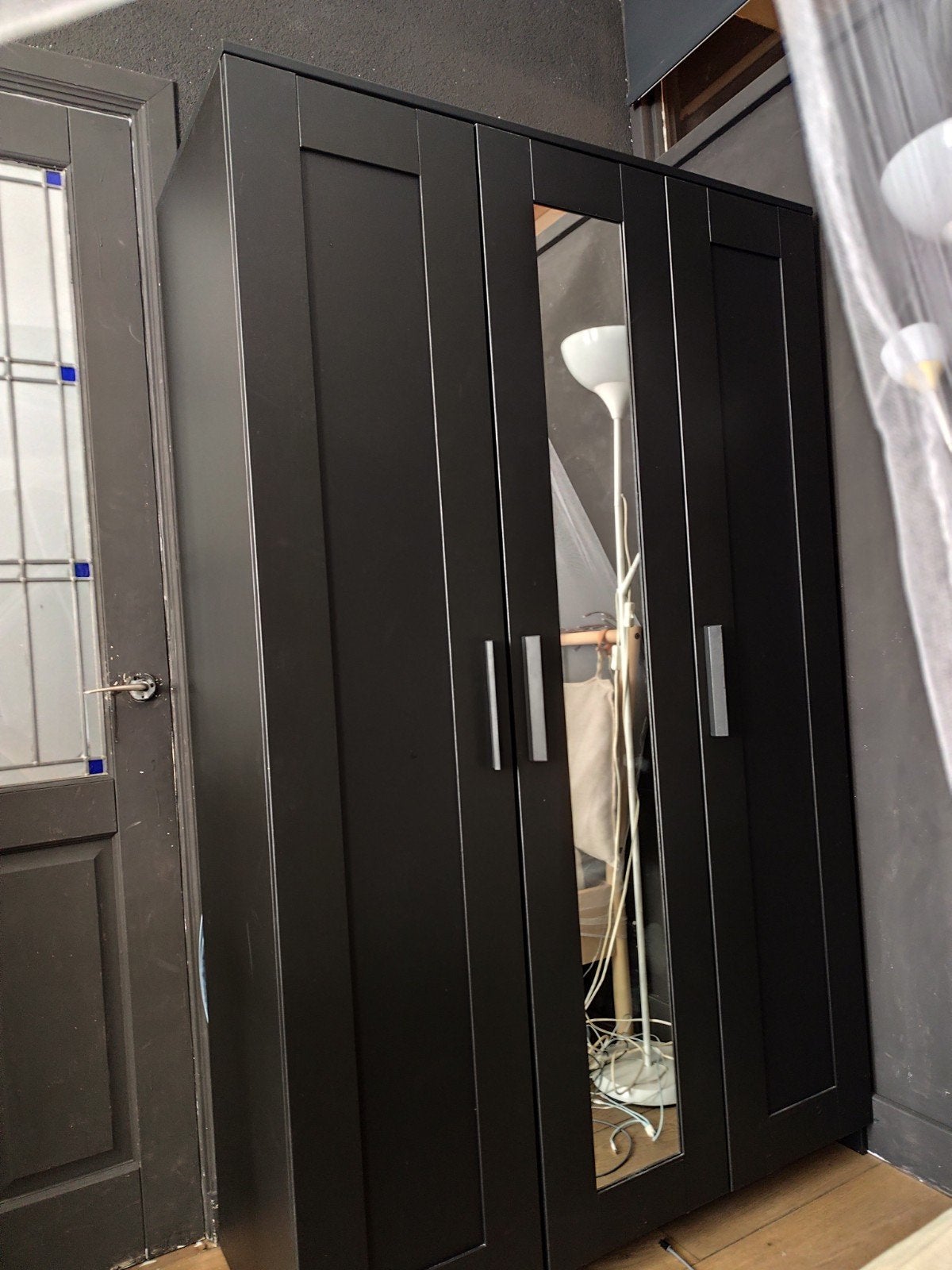 IKEA Brimnes Kledingkast Zwart - 117x50x190 cm, Ophalen