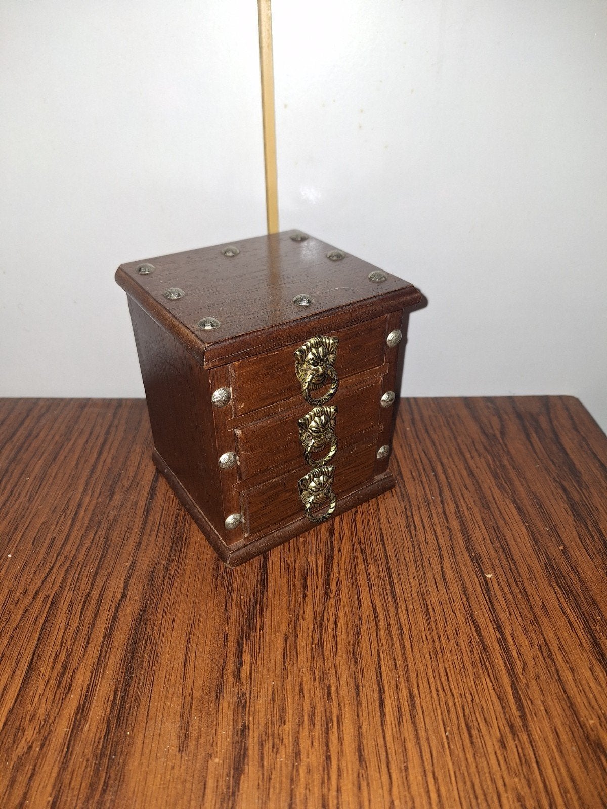 Vintage Houten Juwelenkistje met 3 Lades, Ophalen of Verzenden