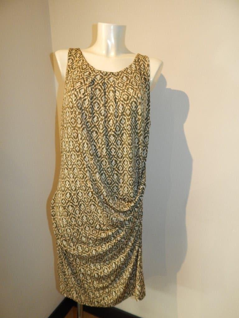 Michael Kors stretch jurk in print rits gouden merk hangerXL