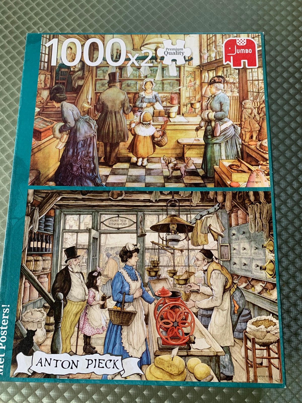 Anton Pieck 2x1000 stukjes Kruidenier+ Bakkerij, Ophalen of Verzenden, 500 t/m 1500 stukjes, Zo goed als nieuw