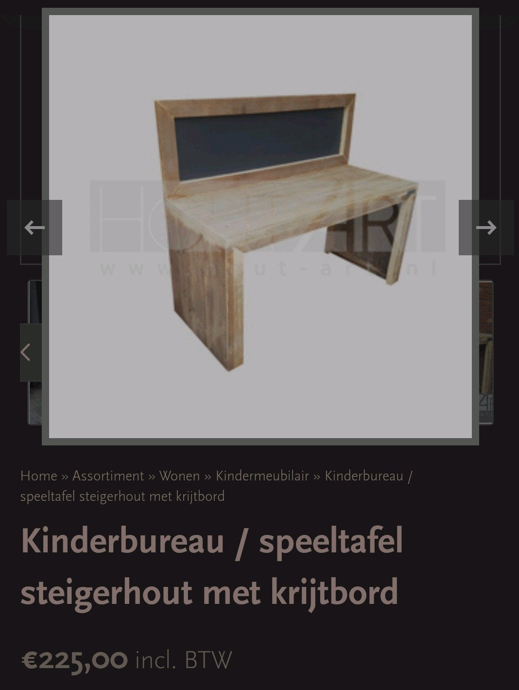 Degelijk en stevig steigerhout kinder speel bureau, Ophalen of Verzenden
