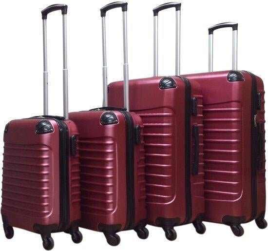 Royalty Rolls Kofferset 4 delig champagne trolley reiskoffer, Wieltjes, Hard kunststof, 45 tot 55 cm, Nieuw