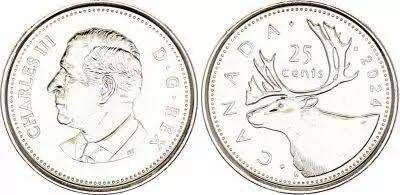 Canada - 25 cent 2024 - Circulated, Verzenden, Noord-Amerika, Losse munt
