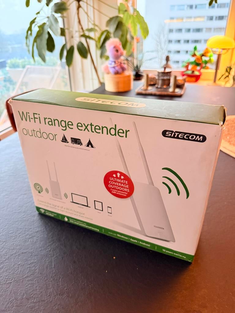 Sitecom WLX-2100 Wi-Fi Range Extender Outdoor, Computers en Software, WiFi-versterkers, Zo goed als nieuw, Ophalen of Verzenden