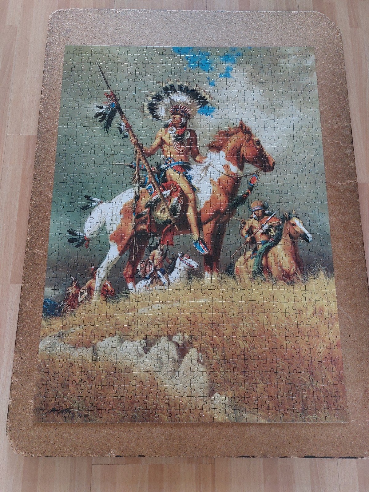 Falcon puzzel De Indiaan 1000 stukjes, Ophalen of Verzenden, 500 t/m 1500 stukjes, Gebruikt