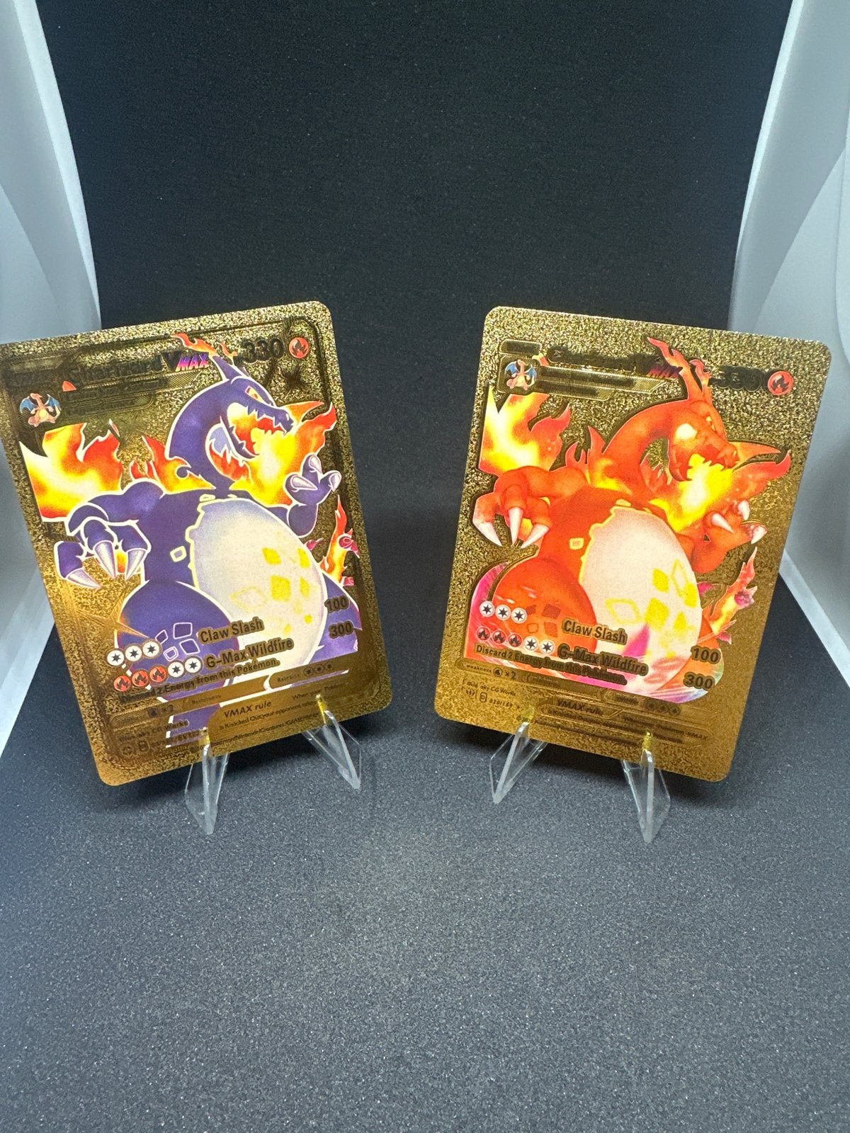 (shiny) Charizard VMAX Gold Kaart, Ophalen of Verzenden, Zo goed als nieuw, Losse kaart, Foil
