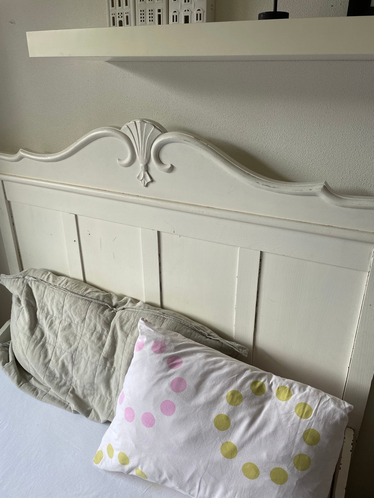 Mooie Twijfelaar 120x190 cm met lattenbodem en matras, Ophalen, Wit, 190 cm of minder, Zo goed als nieuw