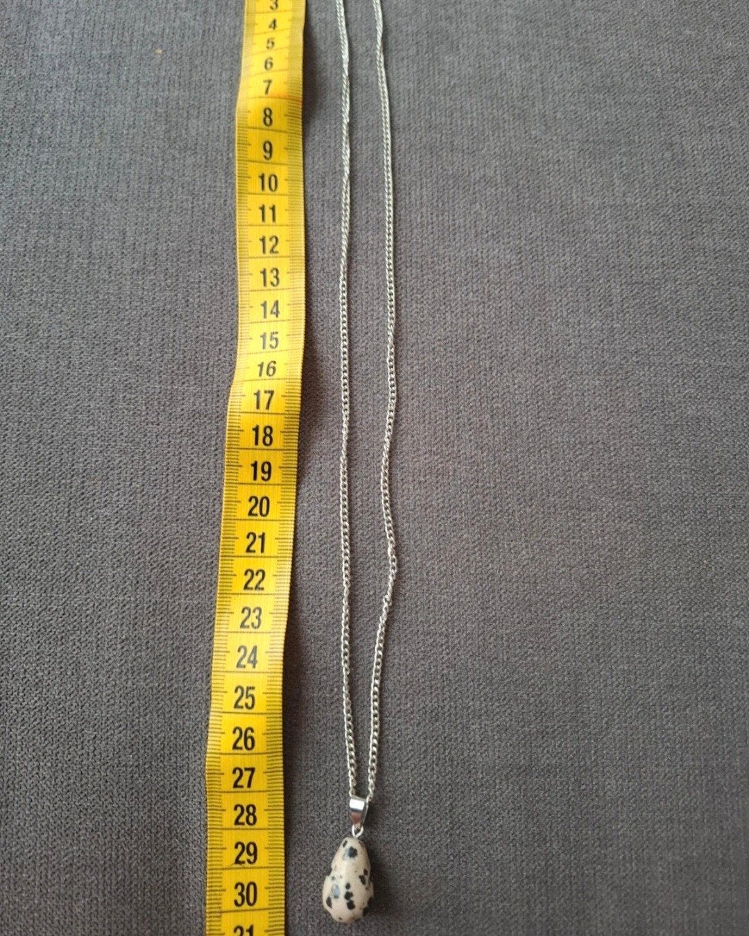 Ketting natuursteen hanger steen jaspis edelsteen, Sieraden, Tassen en Uiterlijk, Kettingen, Met edelsteen, -, Wit, -