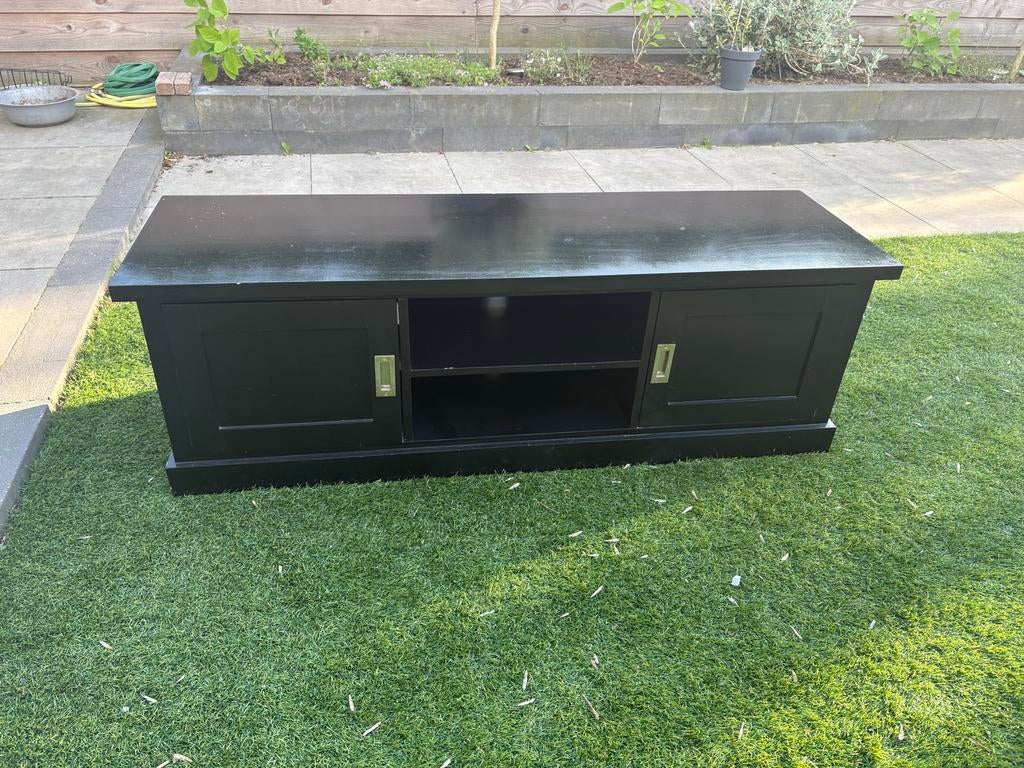Zwart TV-meubel, Ophalen, Minder dan 50 cm, Gebruikt, 100 tot 150 cm