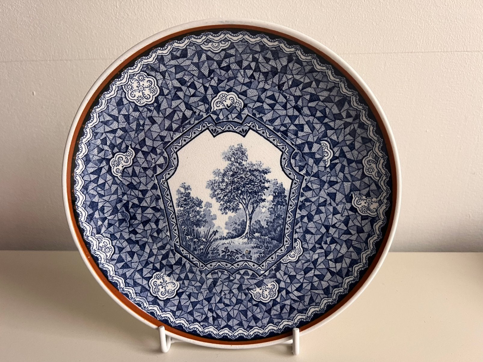 Antiek Villeroy & Boch Bonn Flamand Bleu wandbord ca. 1920, Ophalen of Verzenden