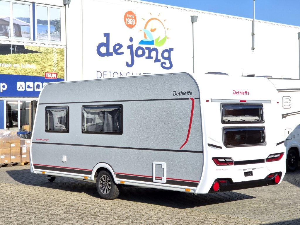 Dethleffs Summer Edition 500 QSK - Stapelbed -, Serviceluik, Bedrijf, Treinzit, Dwarsbed