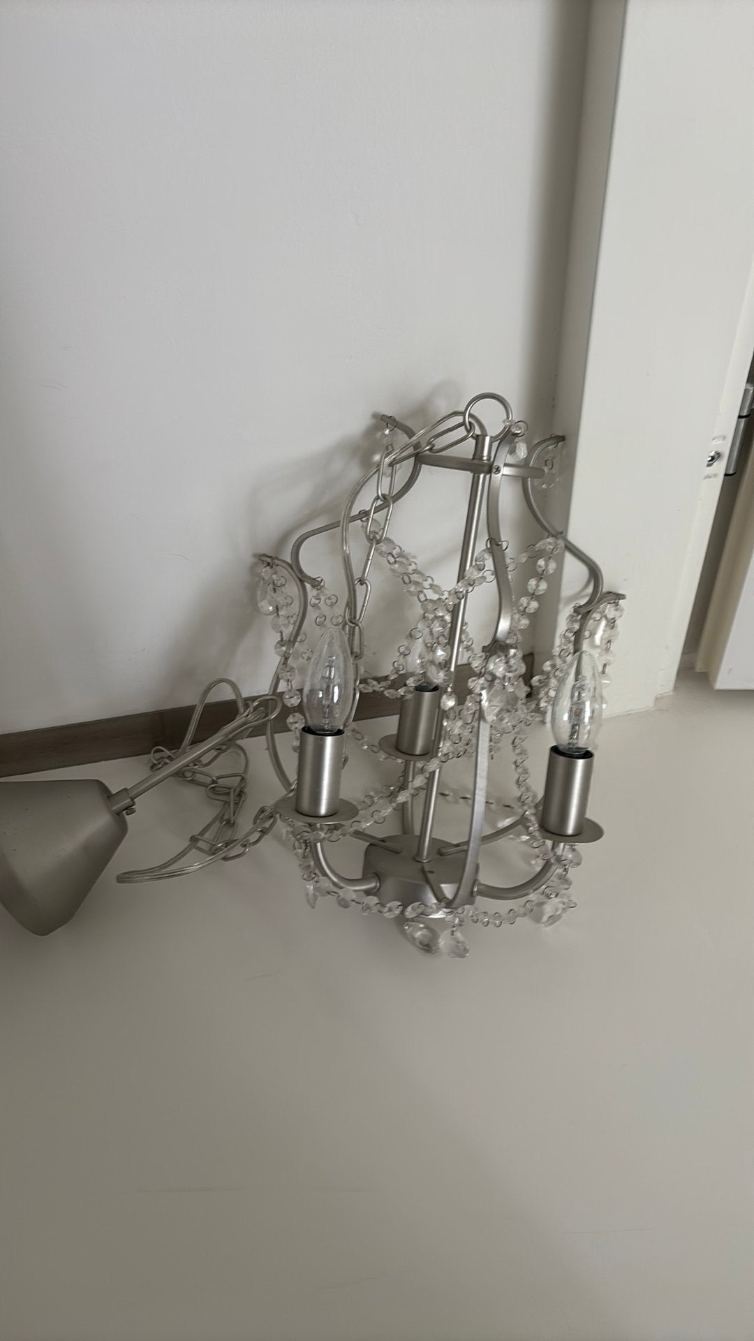 Kristaller ikea lamp kroonluchter, Huis en Inrichting, Lampen | Plafondlampen, Ophalen, Zo goed als nieuw