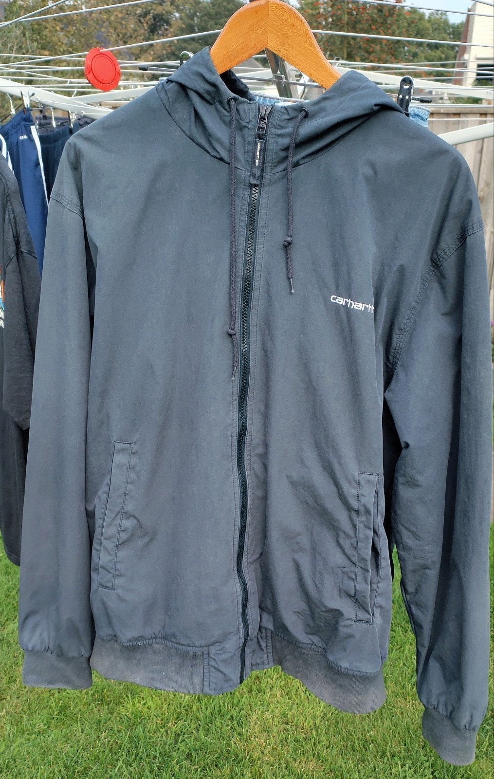 Carhartt Marsh Jacket Navy XL jas, Blauw, Maat 56/58 (XL), Ophalen of Verzenden, Gedragen