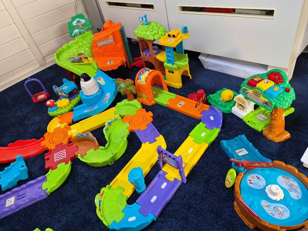VTech Zoef Zoef – Enorme baan met dieren, dierentuin & trein, Kinderen en Baby's, Ophalen, Zo goed als nieuw, 2 tot 4 jaar