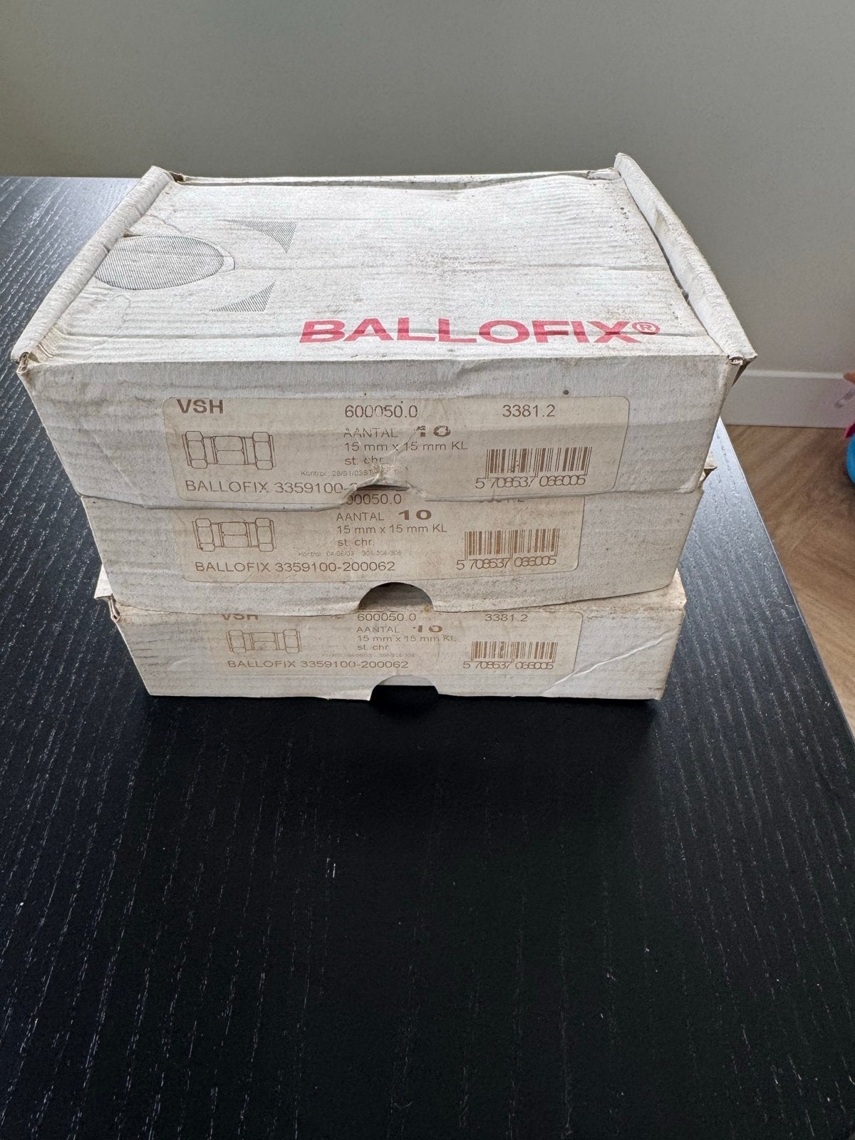 Ballofix kranen 15mm x 15mm KL chroom (30 stuks), Ophalen of Verzenden, Nieuw, Chroom, Kraan
