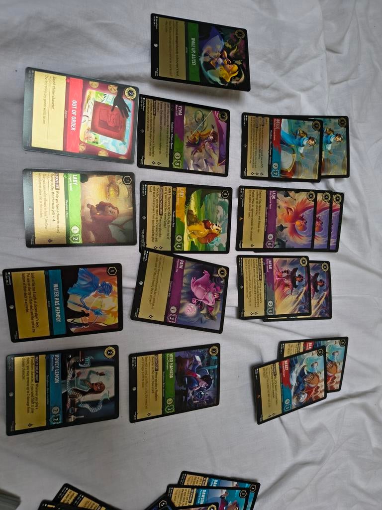 Disney Lorcana TCG Kaarten - Diverse Collectie, Ophalen of Verzenden, Zo goed als nieuw, Meerdere kaarten