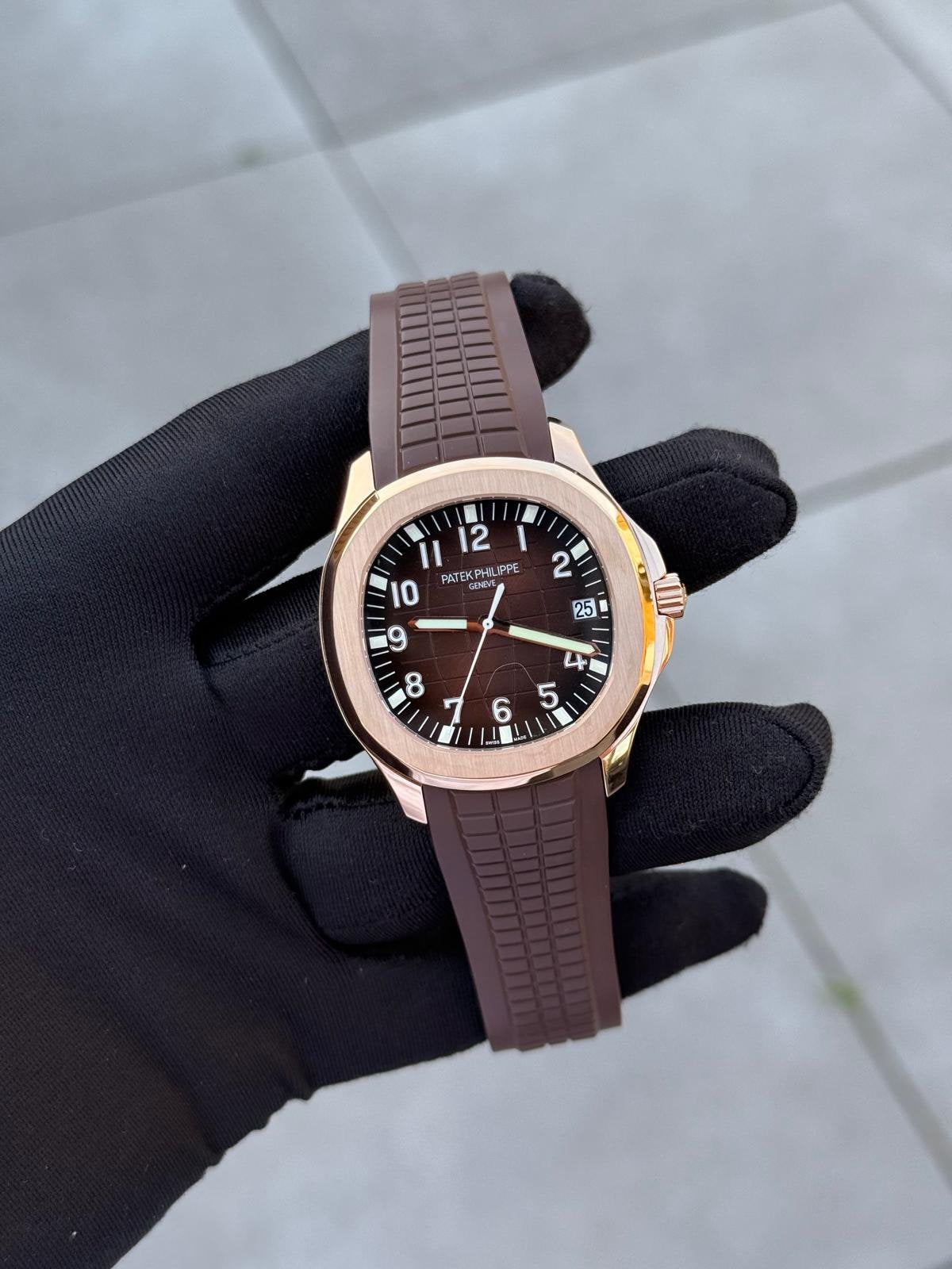 Patek Philippe Aquanaut Rose Gold, Ophalen of Verzenden, Zo goed als nieuw, Staal, Overige merken