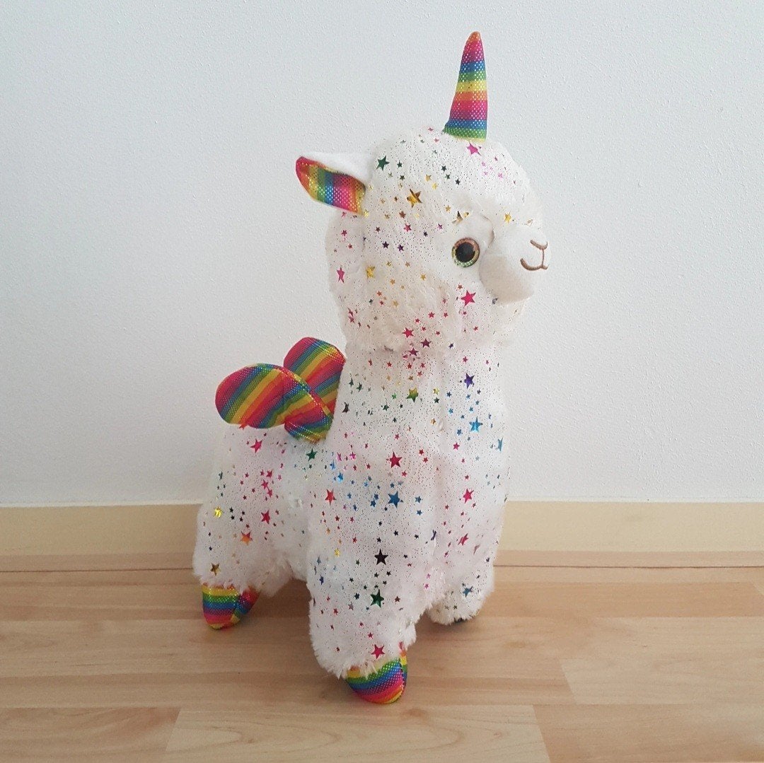 Eenhoorn unicorn met sterren knuffel, Ophalen of Verzenden, Overige typen