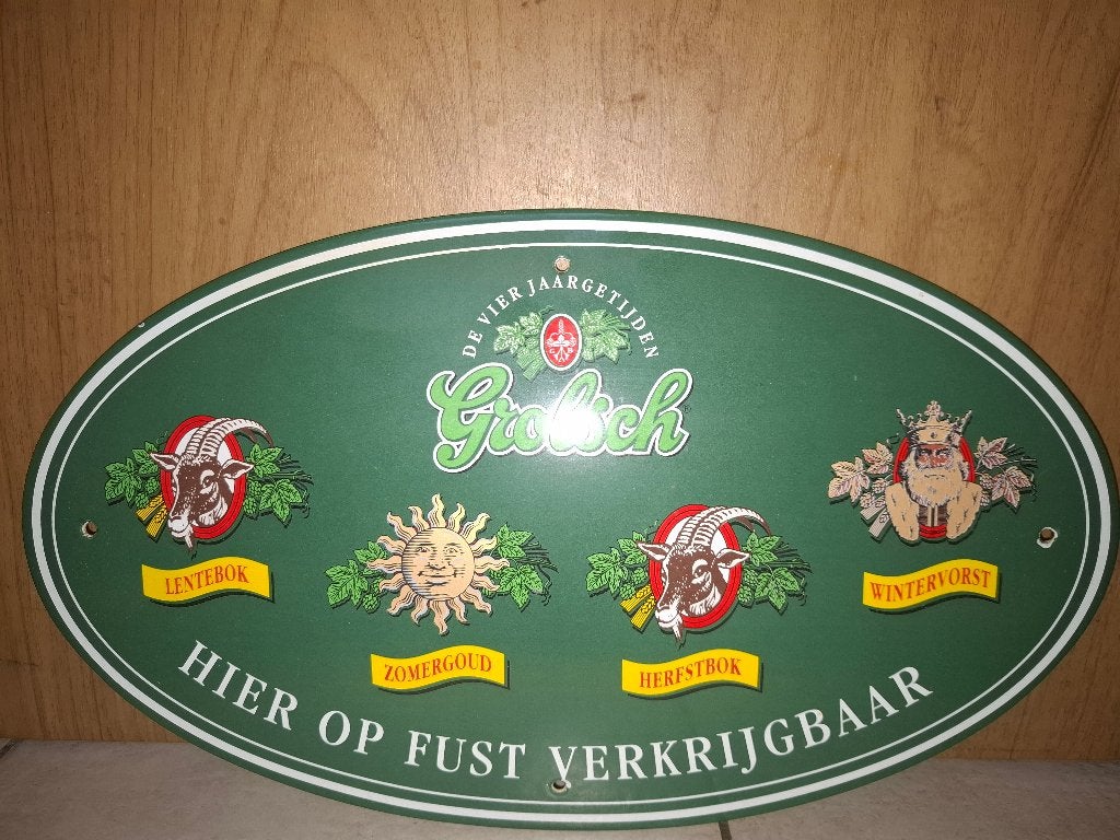 Emaillebord Grolsch bier, Verzamelen, Biermerken, Ophalen of Verzenden, Nieuw, Reclamebord, Plaat of Schild, Grolsch