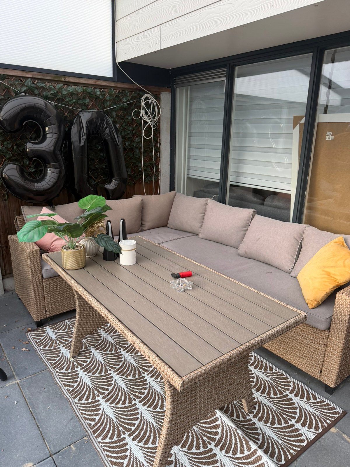 Tuin loungeset L model, Tuin en Terras, Ophalen, Zo goed als nieuw, Bank
