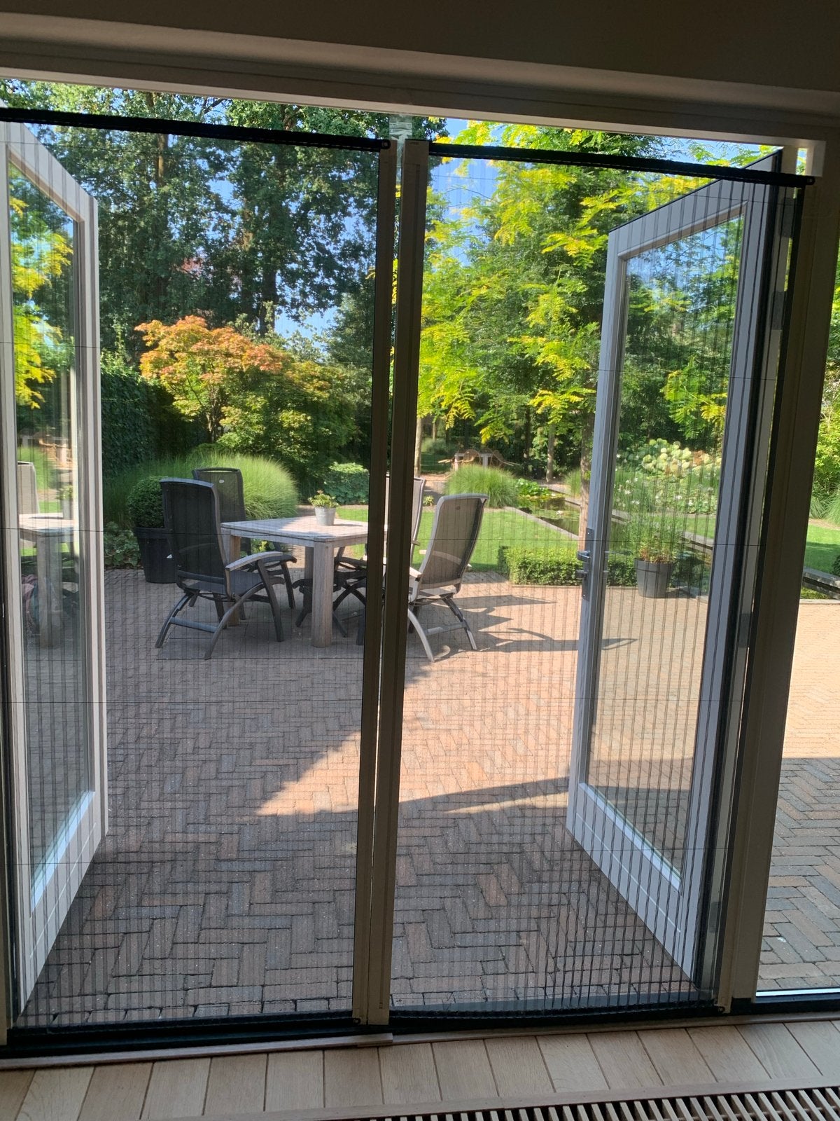 Luxaflex dubbele plissé hordeuren 185x211cm, Ophalen, Gebruikt, 120 cm of meer, Hordeur