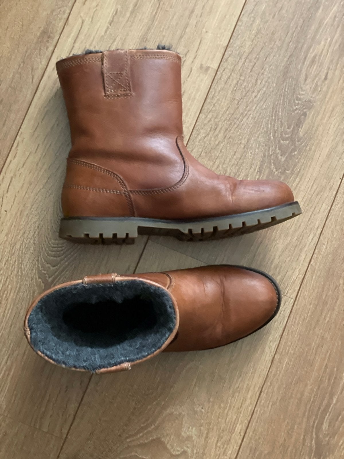 Human Nature bruine leren laarzen, maat 38, Ophalen of Verzenden, Zo goed als nieuw, Bruin, Lage of Enkellaarzen