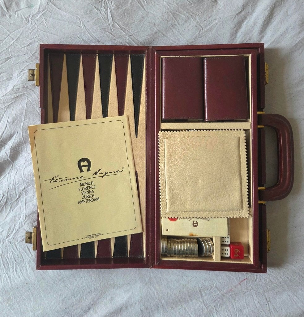 Chess Backgammon Etienne Aigner leather, Ophalen of Verzenden