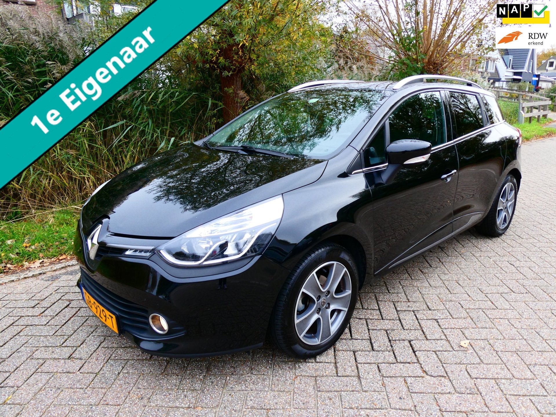 Renault Clio Estate 0.9 TCe 1e eig. 127.000km Airco Cruise N, Voorwielaandrijving, Stof, Zwart, Origineel Nederlands