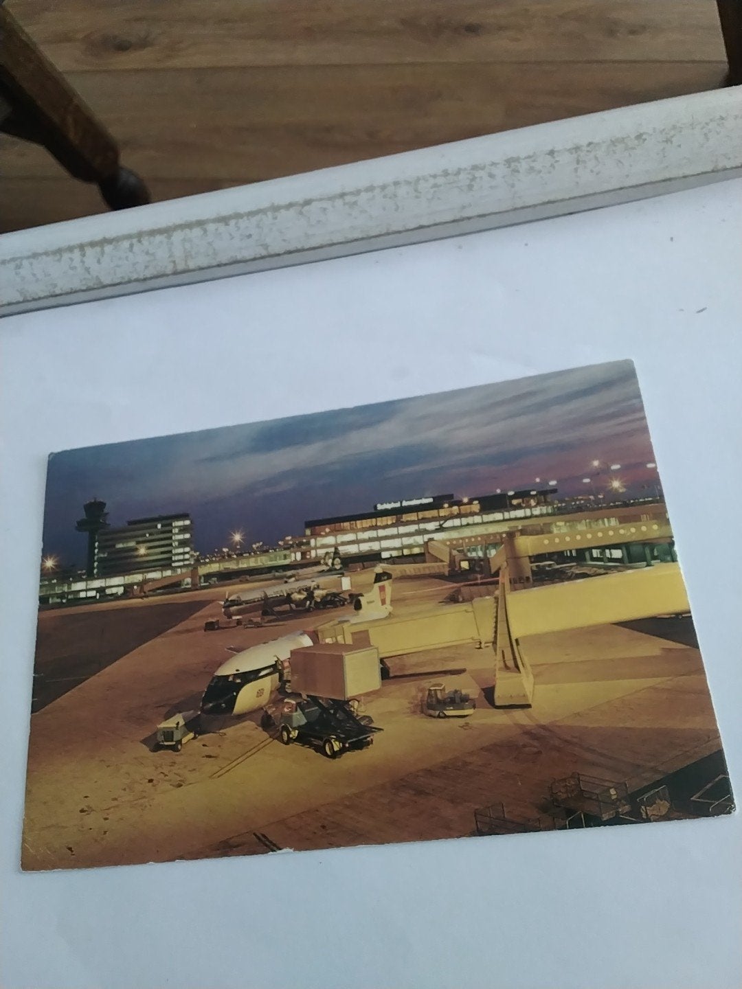 Vintage Schiphol Ansichtkaart - Luchthaven Amsterdam, Ophalen of Verzenden, 1980 tot heden, Gelopen, Noord-Holland