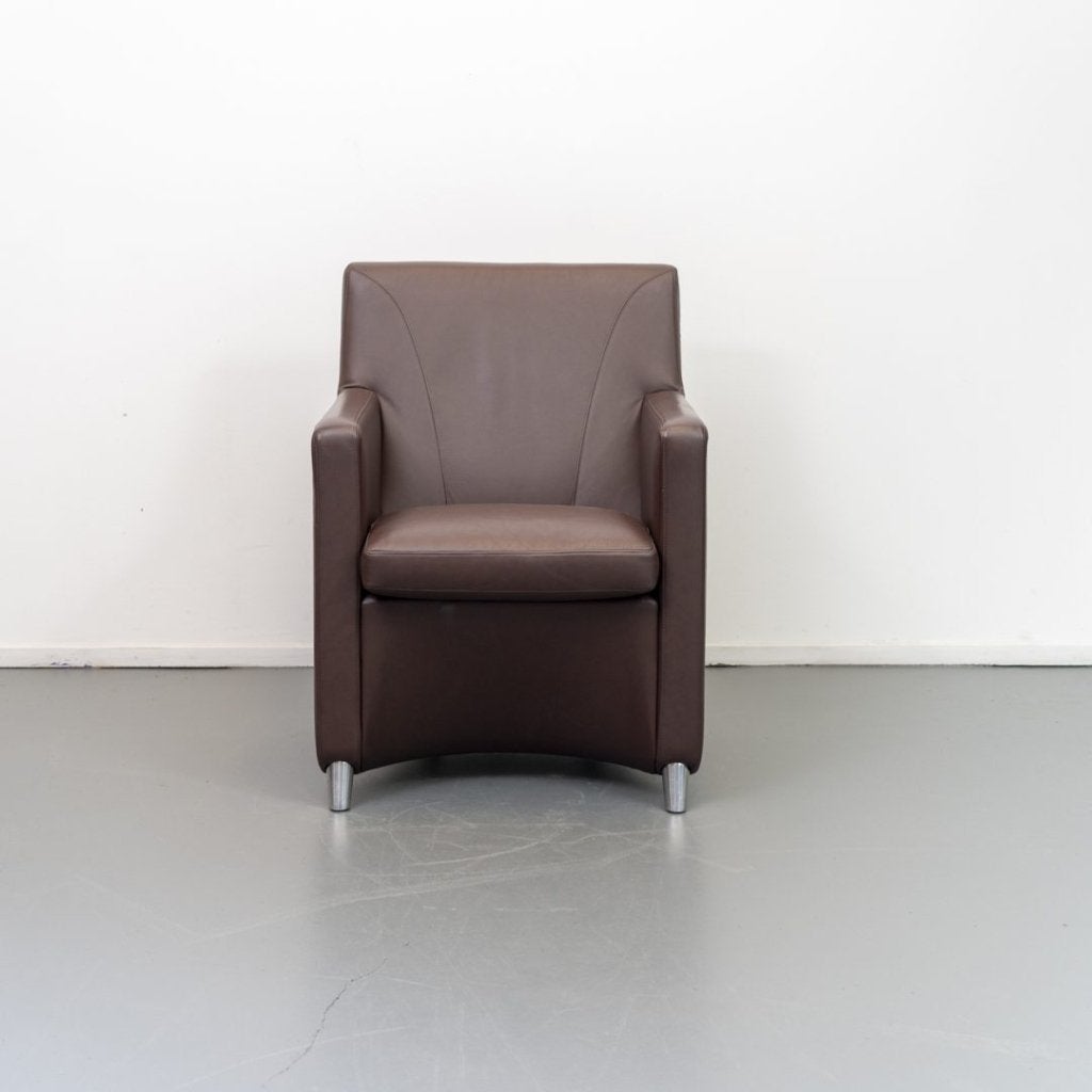 Leolux Dolcinea Fauteuil Bruin Leer, Huis en Inrichting, Fauteuils, Niet ingevuld, Zo goed als nieuw, Niet ingevuld, Niet ingevuld