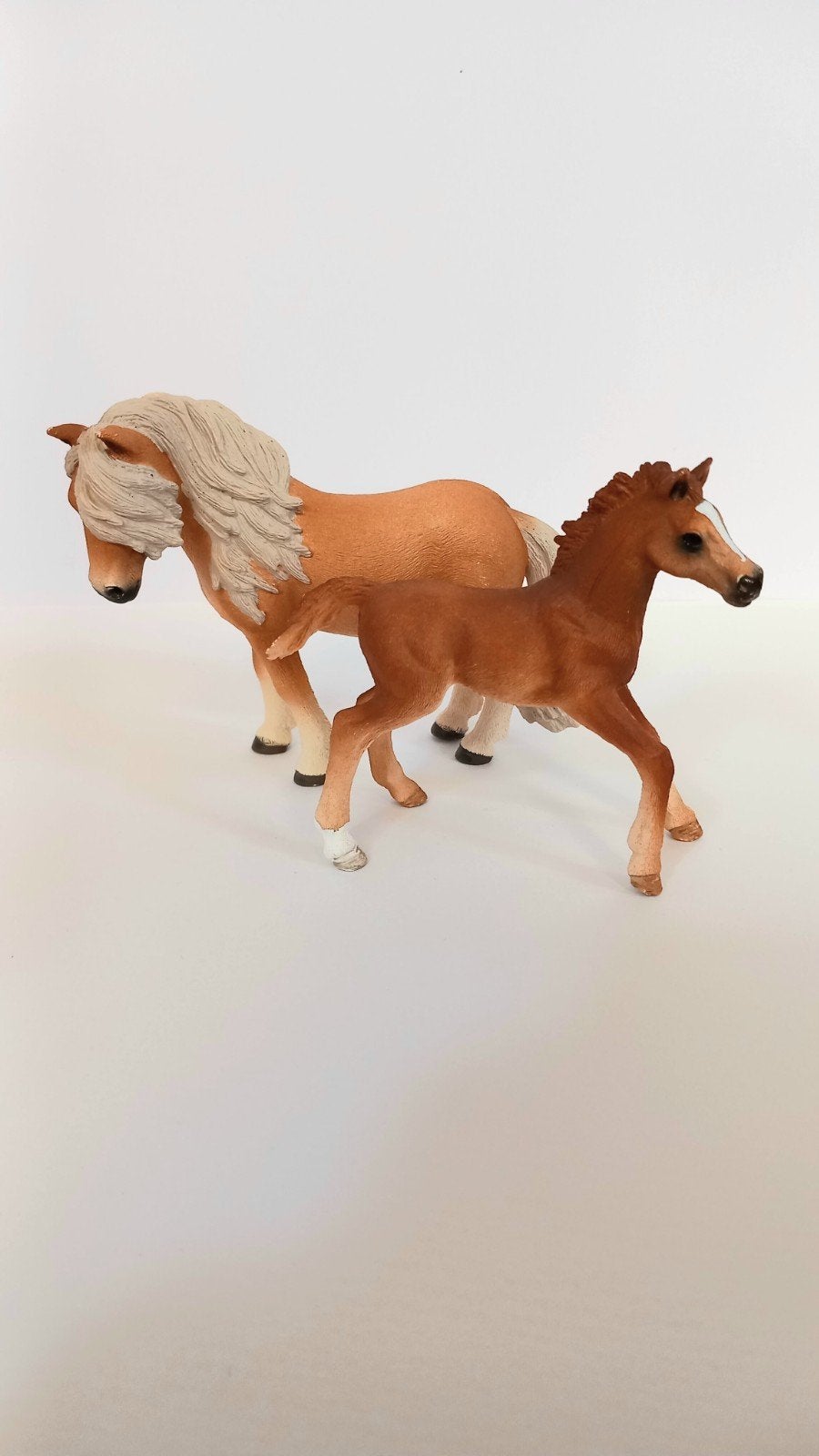 Schleich Haflinger Merrie en Veulen Speelgoedpaarden, Ophalen of Verzenden, Zo goed als nieuw, Jongen of Meisje