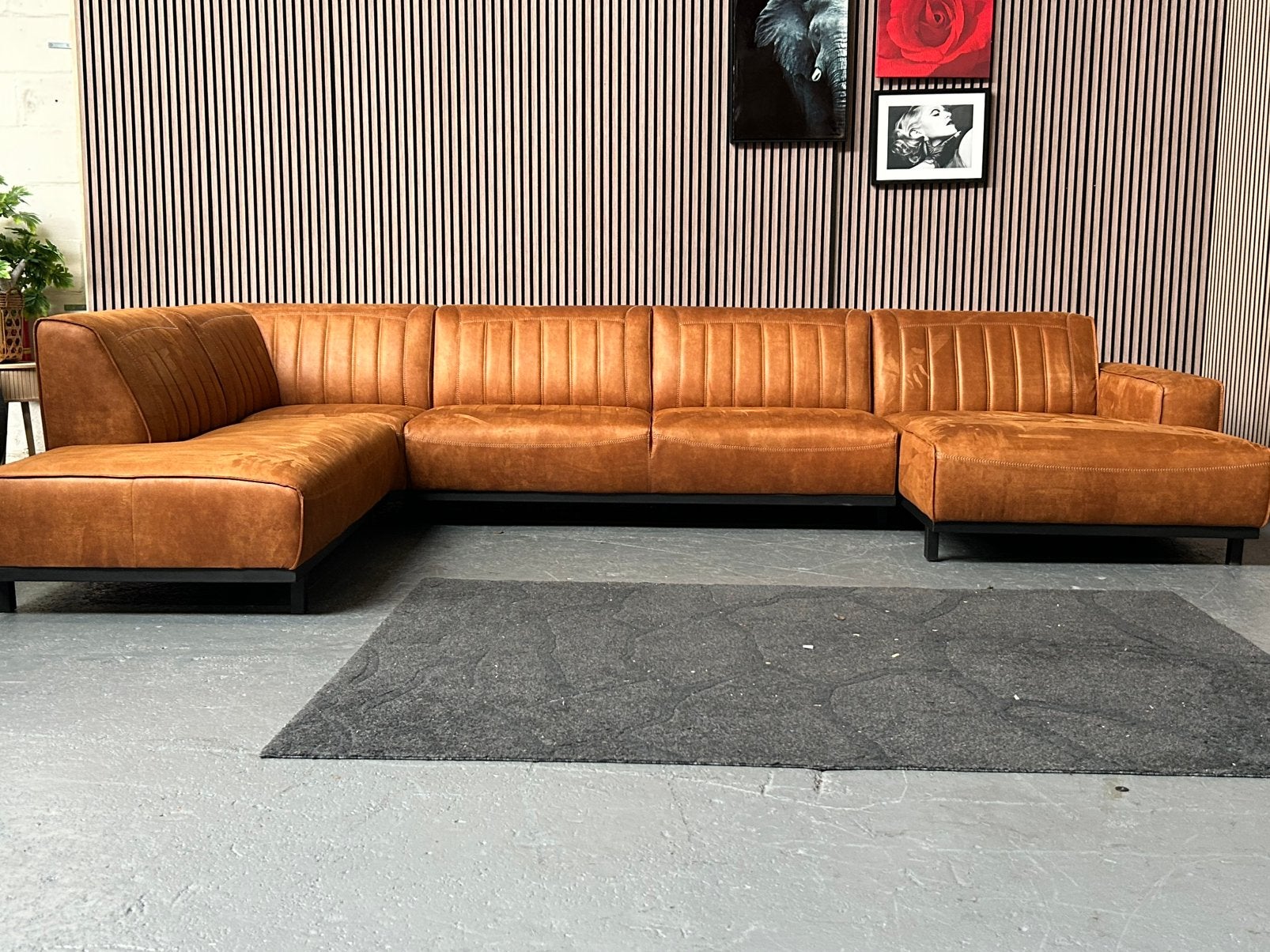 GRATIS LEVERING De Bommel U-Bank Cognac 377X213 GEREINIGD