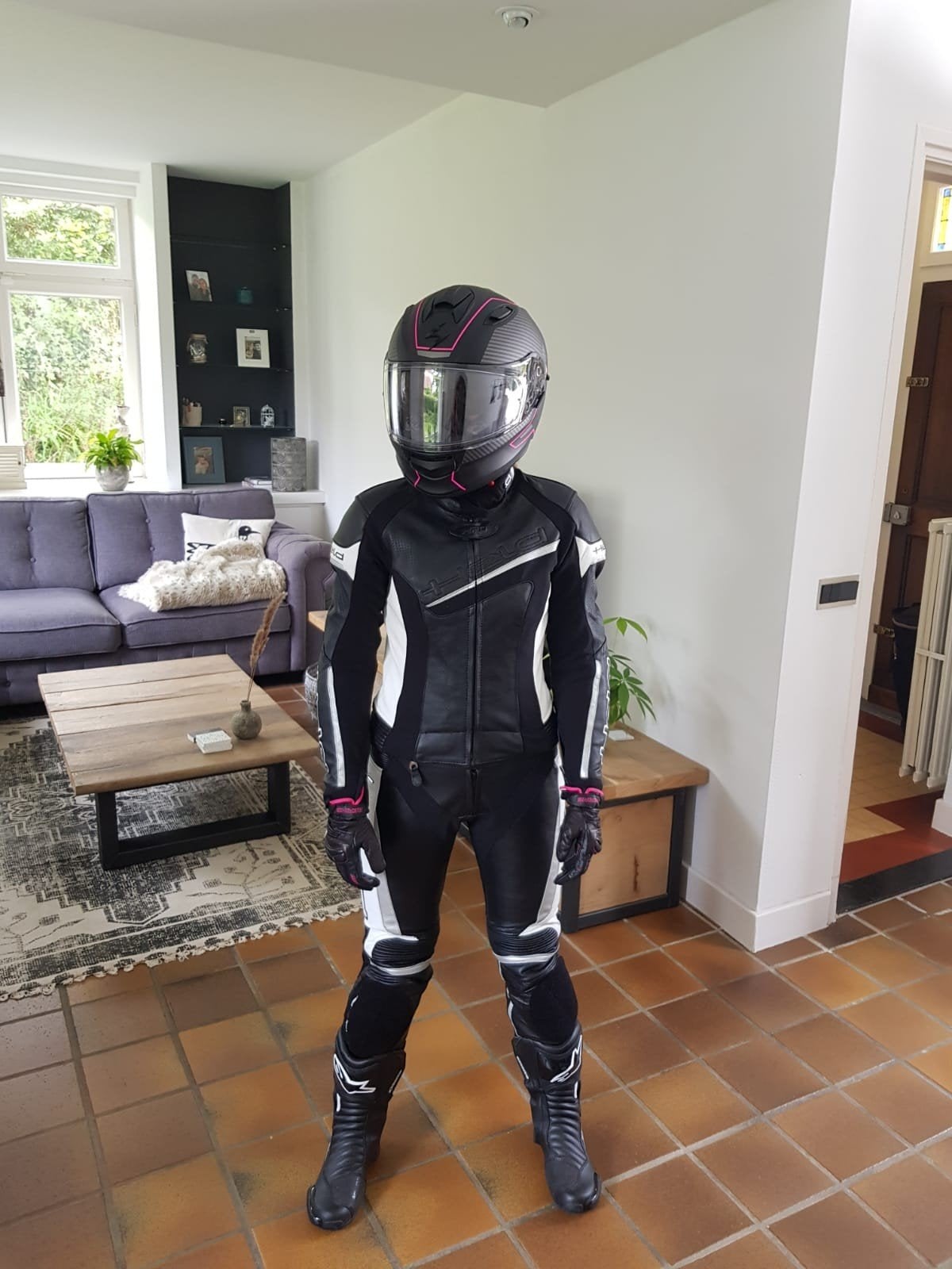 Held motorpak leer Debbie Lane 36 38, Motoren, Kleding | Motorkleding, Held, Combipak, Ophalen of Verzenden, Dames